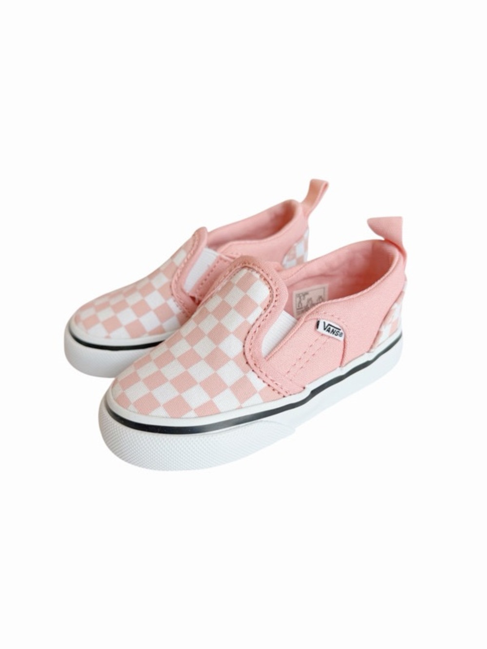 Vans Kids Pink Checkerboard Slip-On Shoes